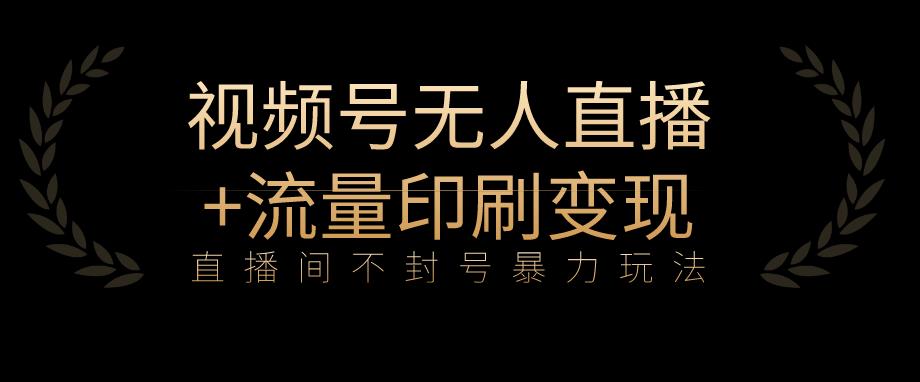 全网首发视频号不封号无人直播暴利玩法+流量印刷机变现，日入1000+【揭秘】-八号资源库