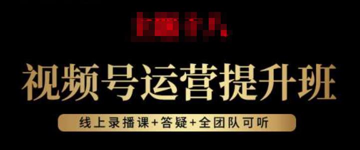 视频号运营提升班：视频号起号逻辑，视频号选品技巧及带货-八号资源库