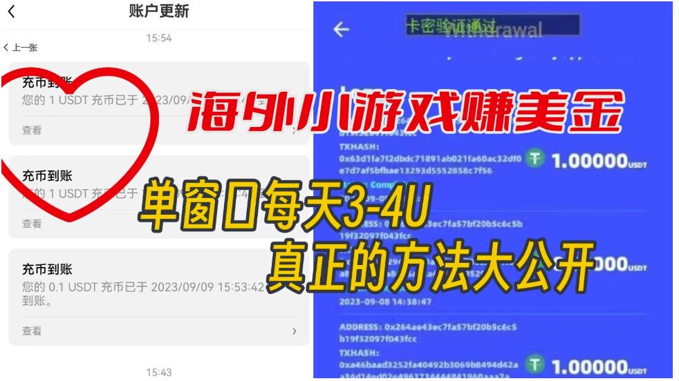 海外小游戏美金项目真正可以达到3-4U单窗口的方法，单台电脑收入300+【揭秘】-八号资源库