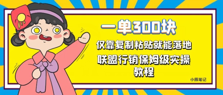 一单轻松300元，仅靠复制粘贴，每天操作一个小时，联盟行销保姆级出单教程，正规长久稳定副业【揭秘】-八号资源库