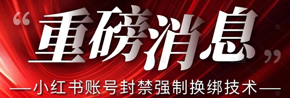 【最新】小红书账号封禁强制换绑技术可日赚300-八号资源库
