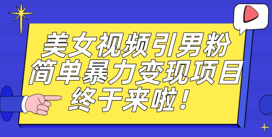 价值3980的男粉暴力引流变现项目，一部手机简单操作，新手小白轻松上手，每日收益500+【揭秘】-八号资源库