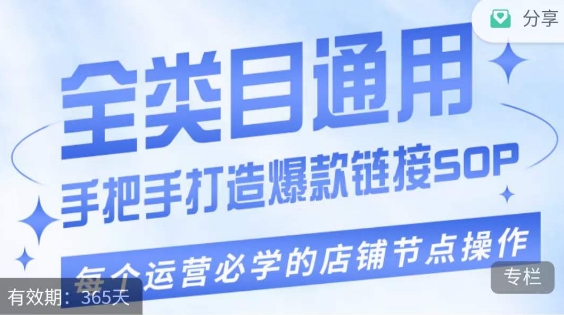 单品爆款打造实操运营，单品爆款从“0”-“1”手把手演练运营步骤-八号资源库