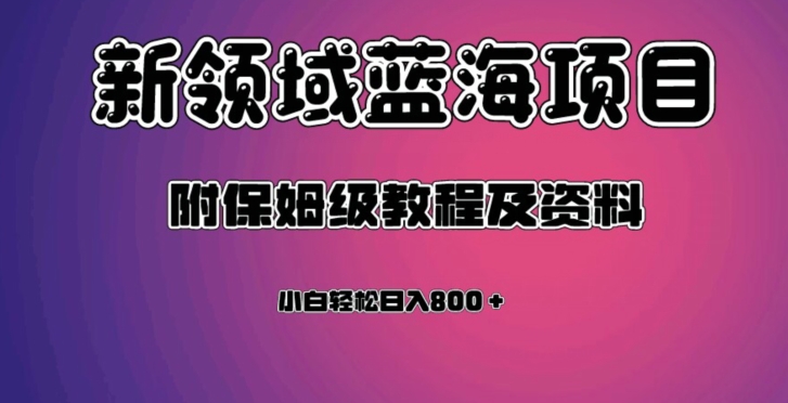 虚拟资源蓝海领域新项目，轻松日入800＋，附保姆级教程及资料-八号资源库