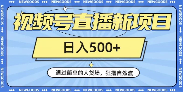 视频号直播新项目，通过简单的人货场，狂撸自然流，日入500+【260G资料】-八号资源库