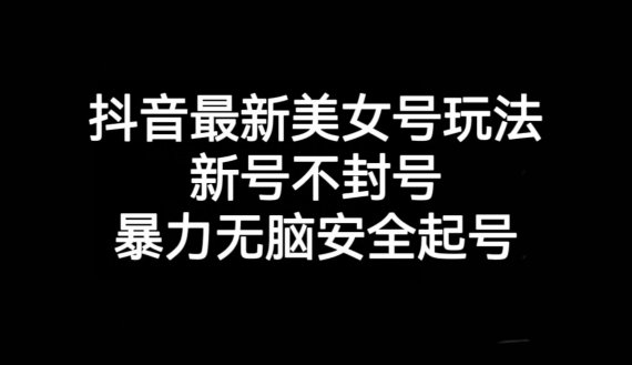 抖音最新美女号玩法，新号不封号，暴力无脑安全起号【揭秘】-八号资源库