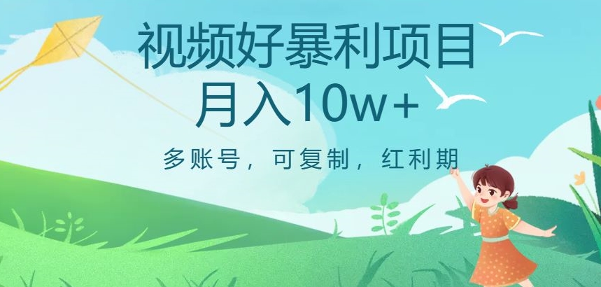 视频号暴利项目，多账号，可复制，红利期，月入10w+【揭秘】-八号资源库