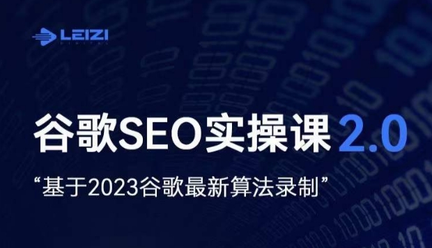 雷子·谷歌SEO 2.0实战课，独立站询盘自由必备，基于2023谷歌最新算法录制-八号资源库