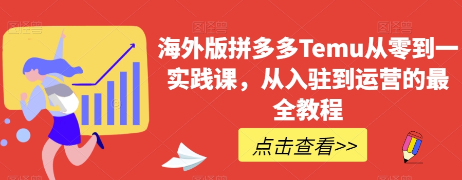 海外版拼多多Temu从零到一实践课，从入驻到运营的最全教程-八号资源库