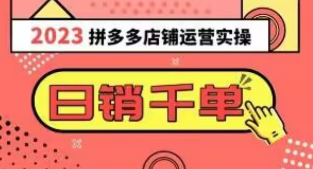 2023拼多多运营实操，每天30分钟日销1000＋，爆款选品技巧大全（10节课）-八号资源库