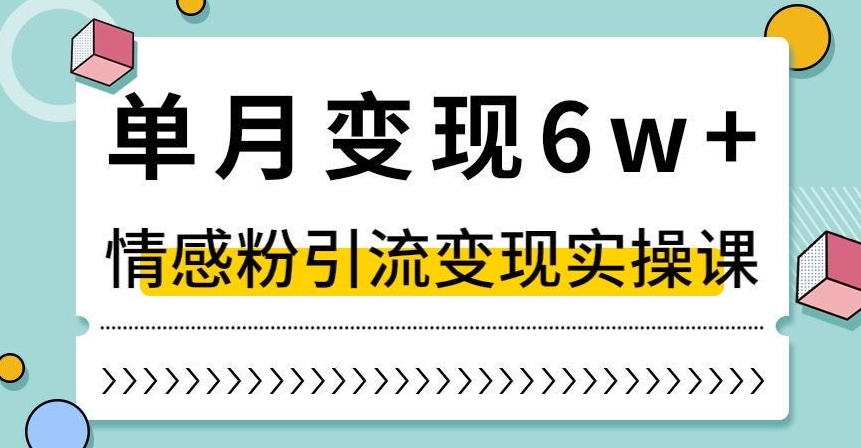 单月变现6W+，抖音情感粉引流变现实操课，小白可做，轻松上手，独家赛道【揭秘】-八号资源库