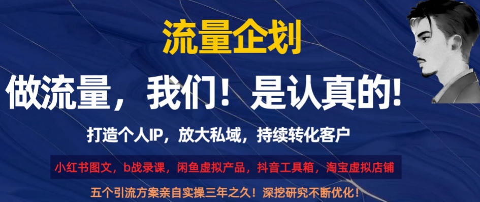 流量企划，打造个人IP，放大私域，持续转化客户【揭秘】-八号资源库