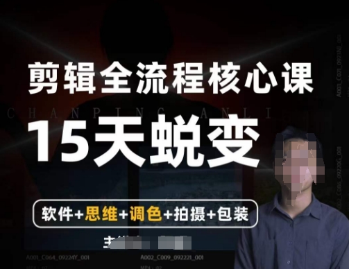 阿晖【全能剪辑高手训练营】剪辑+思维+调色+拍摄+包装（5合1）-八号资源库