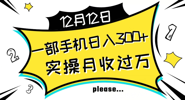 【全网变现首发】新手实操单号日入500+，渠道收益稳定，项目可批量放大【揭秘】-八号资源库