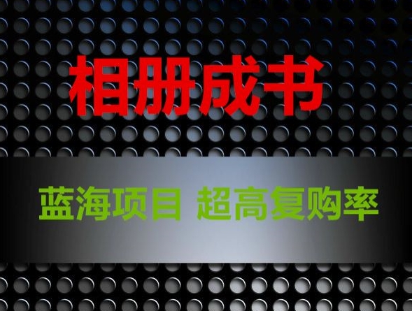 相册成书，蓝海项目，认真操作月入过万【揭秘】-八号资源库