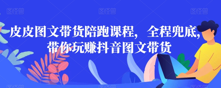 皮皮图文带货陪跑课程，全程兜底，带你玩赚抖音图文带货-八号资源库
