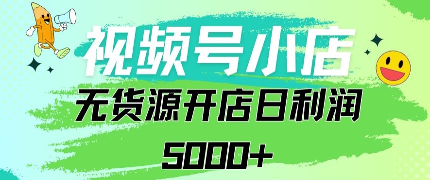 视频号无货源小店从0到1日订单量千单以上纯利润稳稳5000+【揭秘】-八号资源库