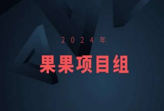2024年果果项目组项目合集-果果最新项目-八号资源库