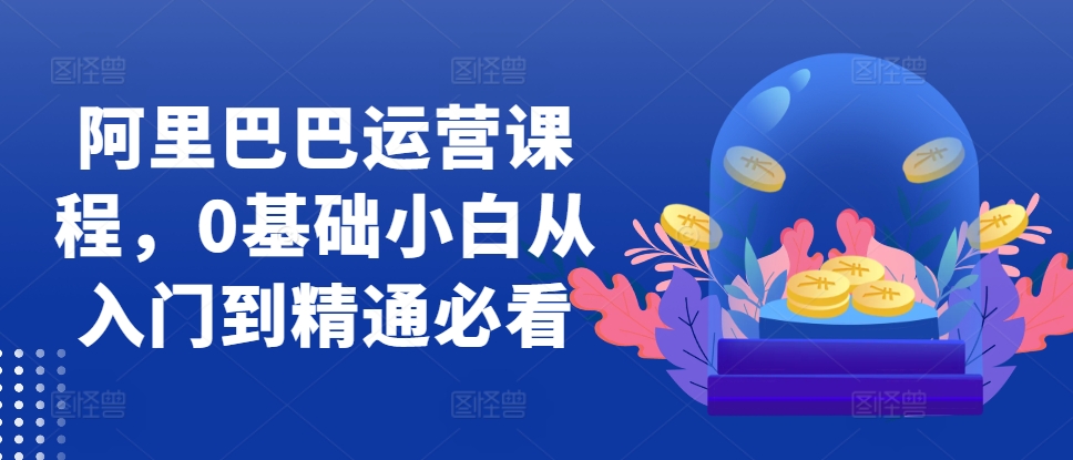 阿里巴巴运营课程，0基础小白从入门到精通必看-八号资源库