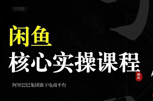2024闲鱼核心实操课程，从养号、选品、发布、销售，教你做一个出单的闲鱼号-八号资源库