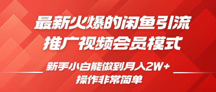闲鱼引流推广影视会员，0成本就可以操作，新手小白月入过W+【揭秘】-八号资源库