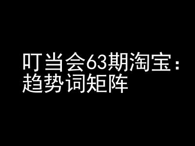 《淘宝天猫打爆班》原创高阶技术第63期，趋势词矩阵技术和玩法-八号资源库