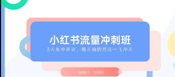 小红书流量冲刺班2025，最懂小红书的女人，快速教你2025年入局小红书-八号资源库